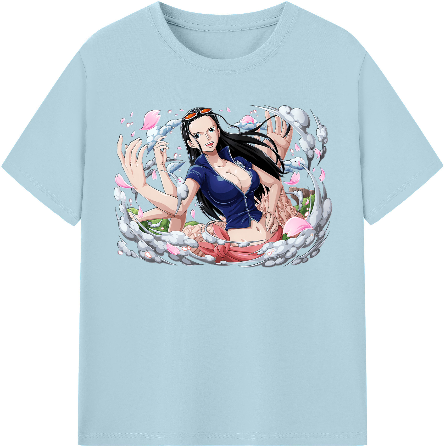 ワンピース ニコ・ロビン ONE PIECE Nico Robin 綿100％半袖Tシャツ（フロントプリント）